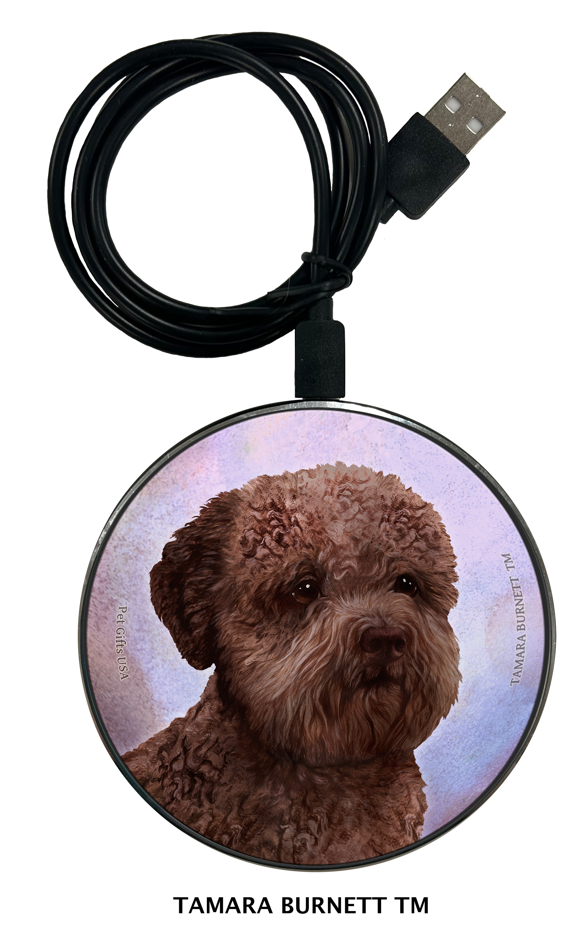 An image of product 29878 - Lagotto Romagnolo Brown - Zoomies Phone Charger